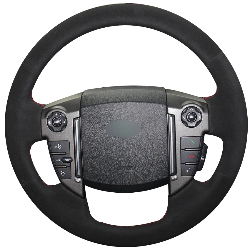 

Black Suede Car Steering Wheel Cover for Land Rover Discovery 4 2010-2016