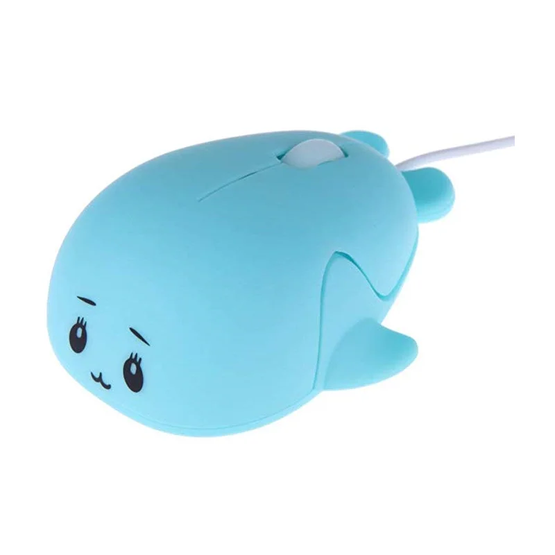Cartoon Dolphin Wired Mouse 1600 DPI Gaming High Quality Computer for Business Office Laptop Pc Pink Girl | Компьютеры и офис