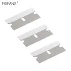 FIXFANS 10 шт., лезвия Промышленные с одним лезвием для бритвы, лезвия из углеродистой стали для стандартных безопасные скребки, удаления краски и наклеек