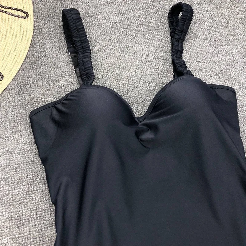 

NEW 2021 Underwire Bra Cup One Piece Swimsuit Women Push Up Swimwear Female Monokini Bather Bathing Suit Swim Wear Sexy Bodysuit