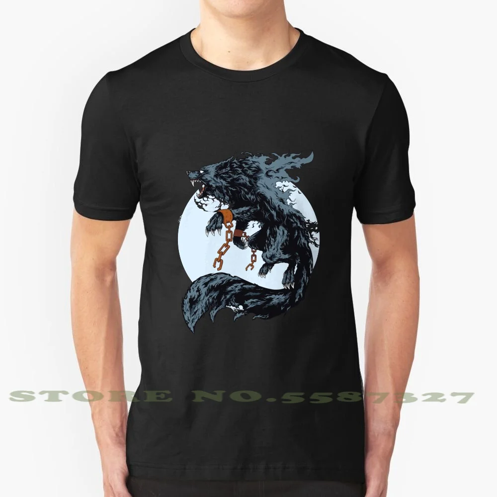 Модная Винтажная Футболка Fenrir футболки с изображением животных скандинавских