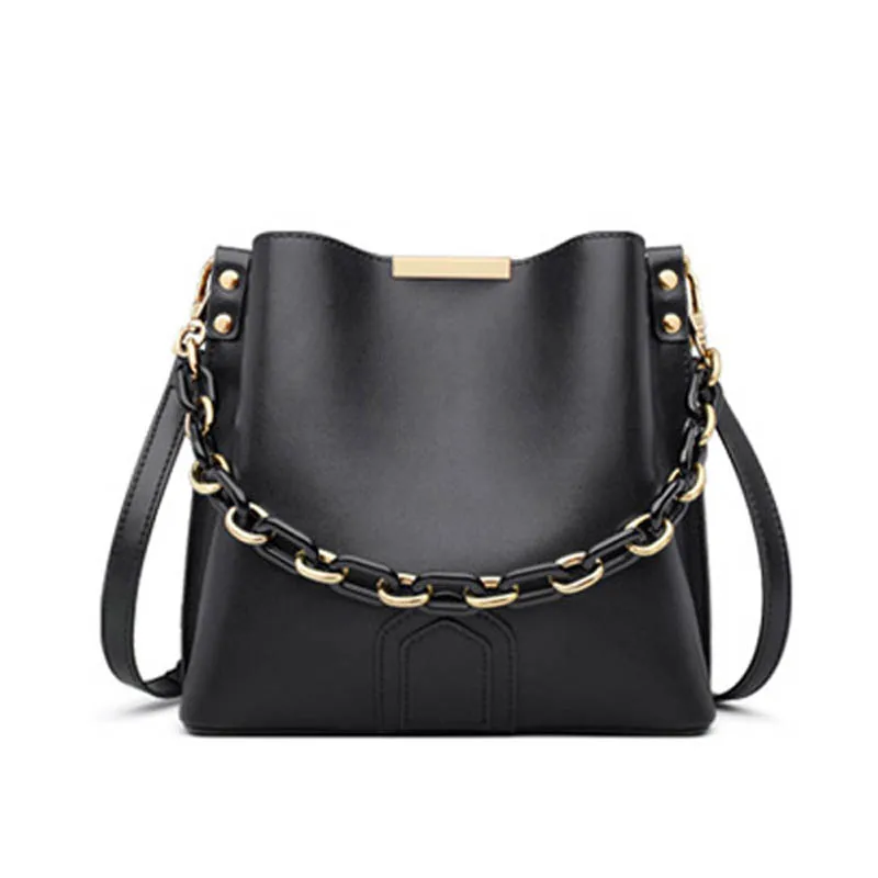 

Quality Cowhide Bucket bag Fashion Women's handbag Luxury Designer Women Leather Bag bolsa feminina de ombro Women's bag