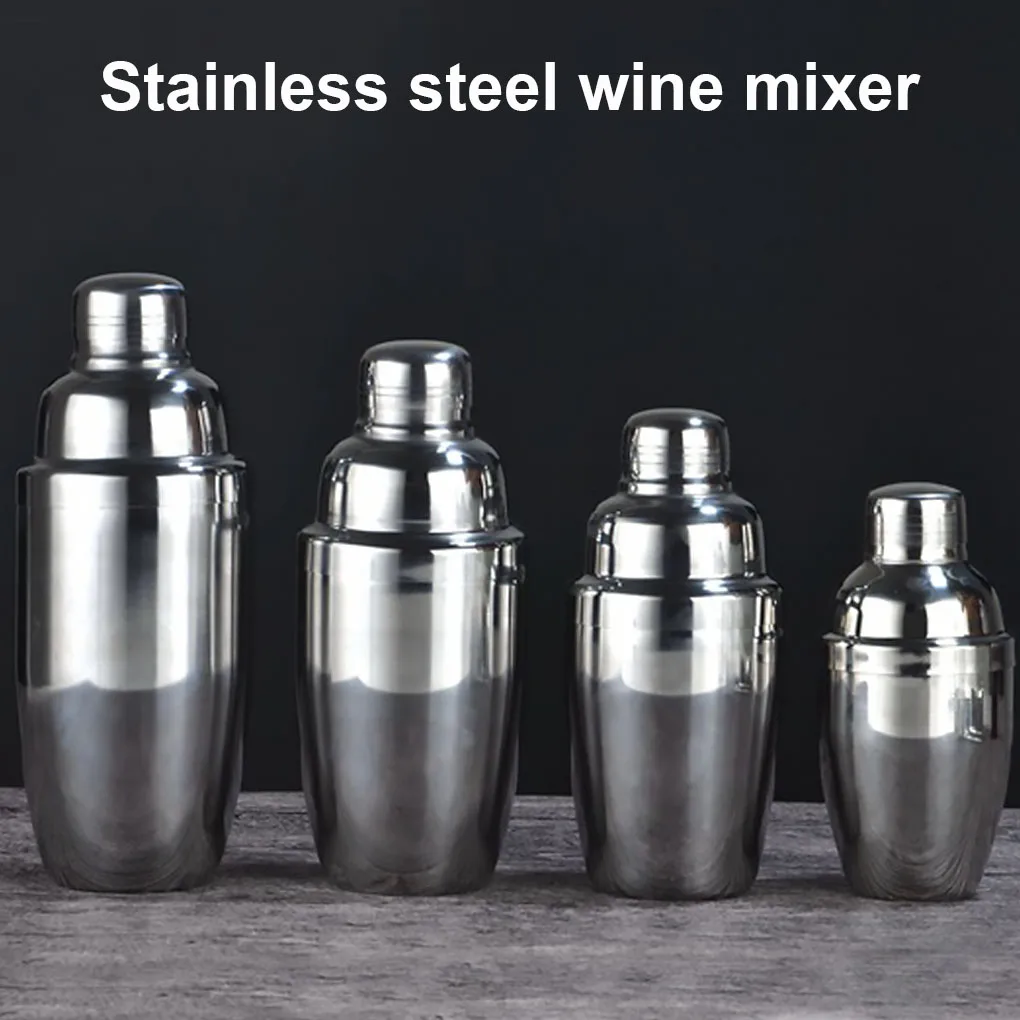 Stainless Steel Cocktail Shaker Drinks Wine Maker Martini Mixer for Bar Home with Strainer