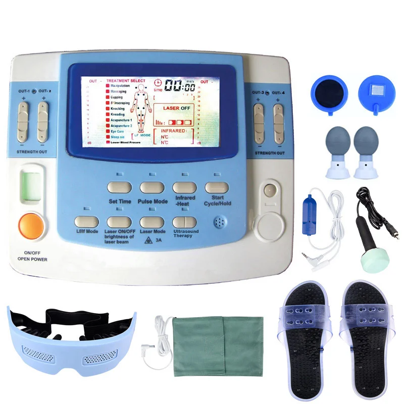 

Integrated Physical Therapy With Ultrasound Tens & Ems Physiotherapy Equipment 7 Channels With Laser and Sleep Function