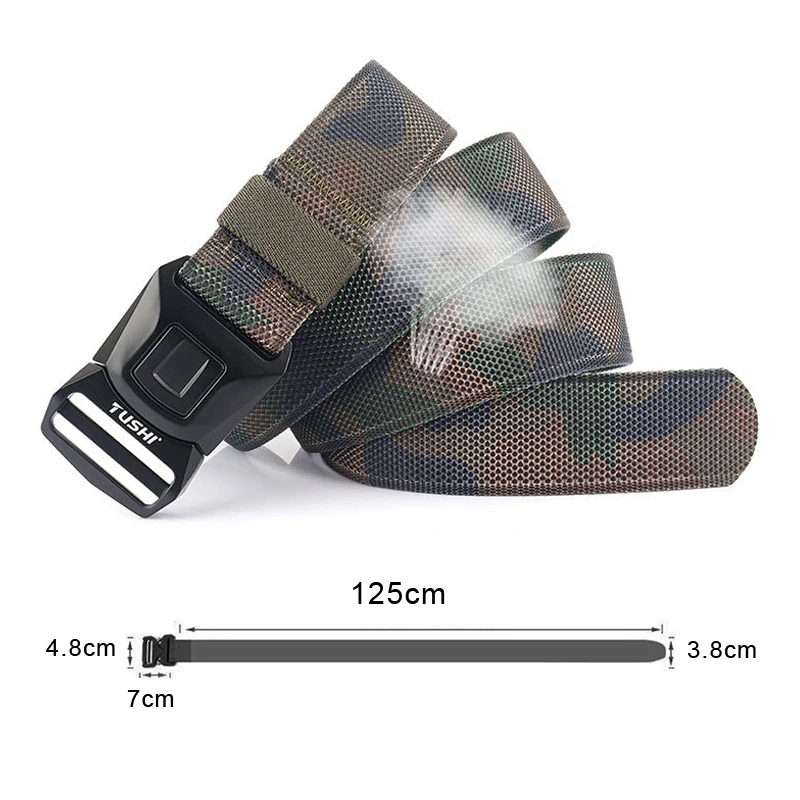 

Official Genuine Tactical Belt metal Buckle Military Belt Soft Real Nylon Sports Accessories Men Christmas Gift