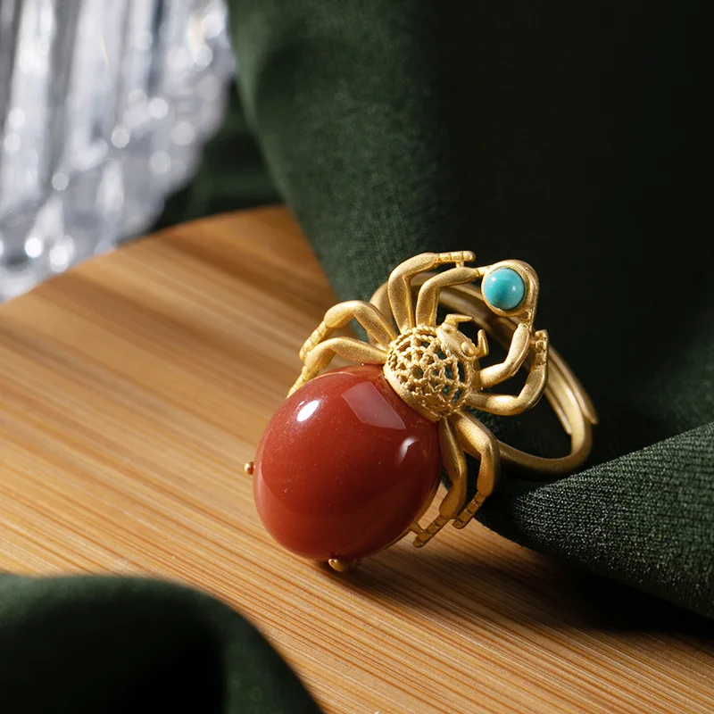 Женское кольцо в виде насекомых винтажное ювелирное изделие из настоящего