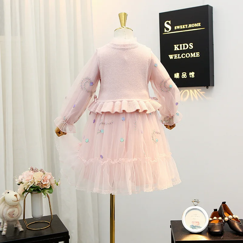 Платье для девочек костюмы модели осень 2020 новая детская юбка в западном стиле