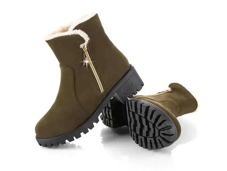 Сапоги YeddaMavis серые теплые зимние сапоги с боковой молнией женская обувь новые