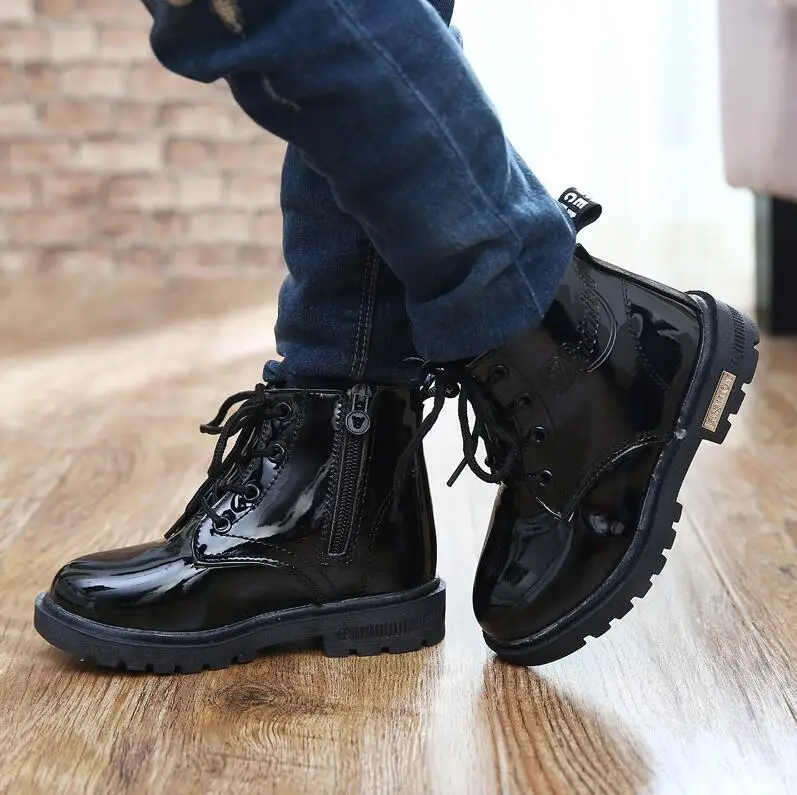 Детские водонепроницаемые лыжные ботинки размер 21-36 теплые плюшевые для девочек