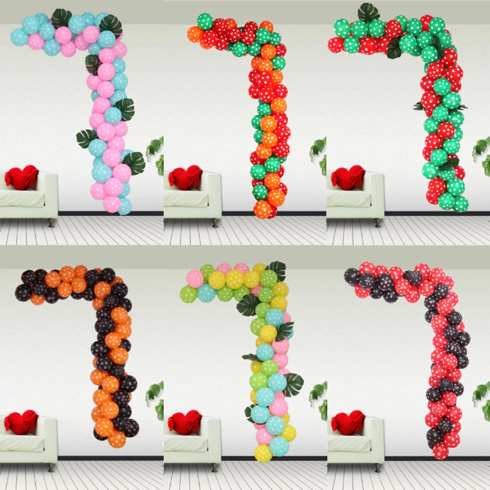 

Polka Dot Latex Balloons Children's Day Kids Birthday Party School Home 18+ Adult Ceremony Garland Ballon Chain Decoration Qt91