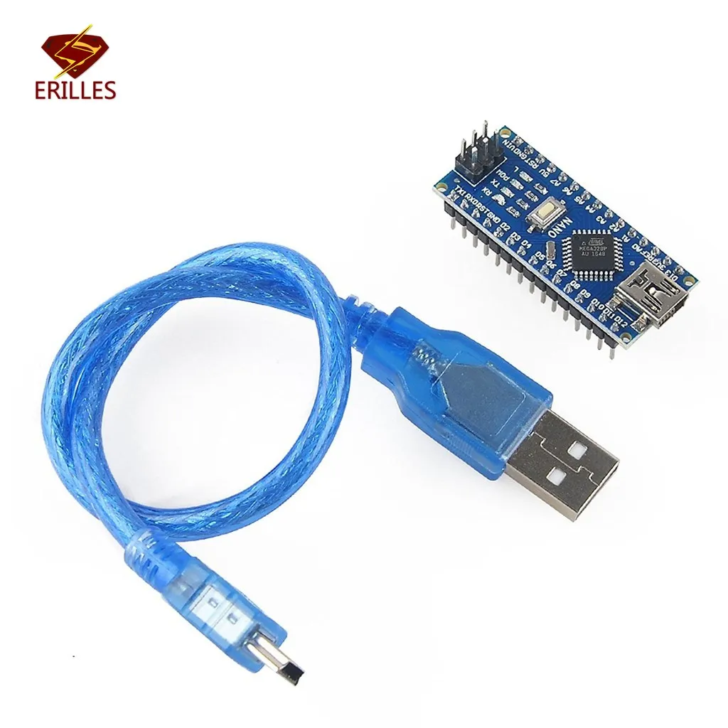 Плата Mini Nano V3.0 R3 плата микроконтроллера ATMEGE328P с USB кабелем для Arduino ATMEGA328P