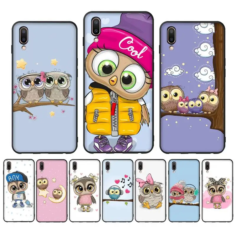 

Lovely Owl Phone Case Case For Oppo Reno Realme C3 6Pro Cover For vivo Y91C Y17 Y19