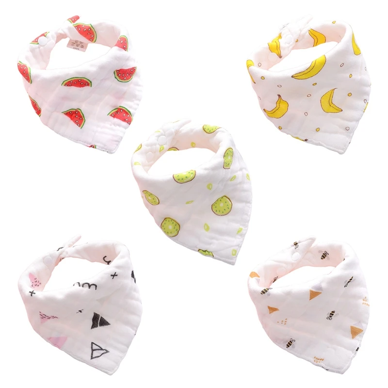 Baby Infants Feeding Bibs Newborn Soft Gauze Saliva Towel Toddler Triangle Scarf