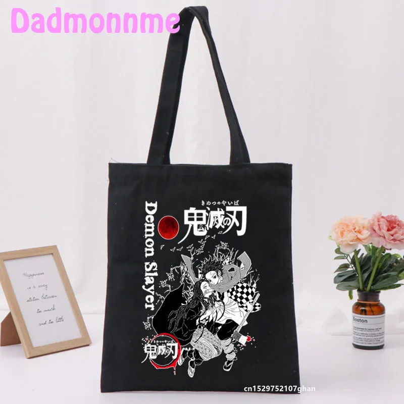 

Сумка Nezuko Chibi Kimetsu no Yaiba, сумки на плечо, Большая вместительная сумка-мессенджер, летняя новая милая Веселая Холщовая Сумка-тоут