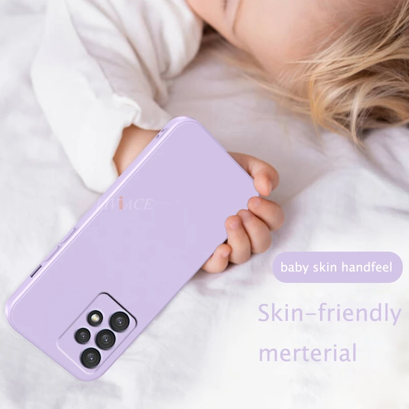 2021 New Square Silicone Phone Case For Samsung Galaxy A32 4G A32 5G Matte Camera Protective Girl Boy Cute Fundas Back Cover