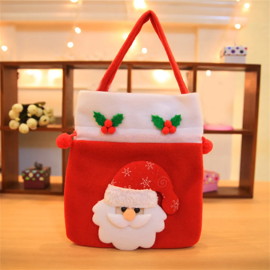 Сумка Санта Клауса яблоко конфеты мешок новый год 2020 украшения для