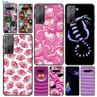 soft cover cheshire cat alice for samsung galaxy s21 s20 fe ultra s10 s10e lite s9 s8 s7 edge plus phone case