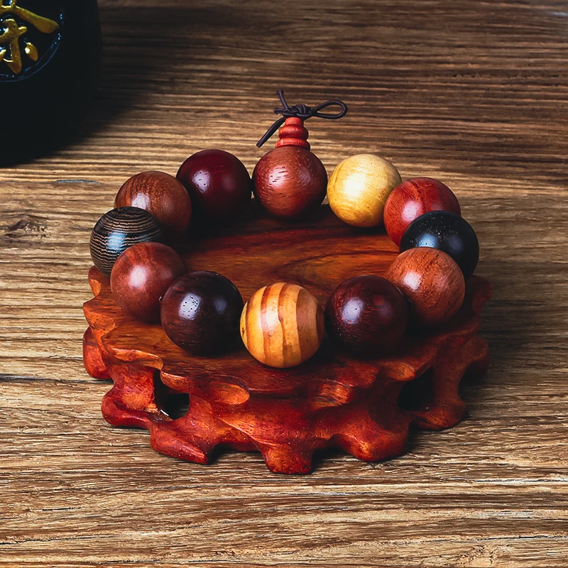 Оригинальные браслеты из бусин венге 20 мм красочные сандаловые бриллиантовые