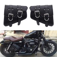 motorcycle waterproof bag motorcycle saddle bags pu leather motorbike side tool bag out door luggage for sportster xl 883 1200