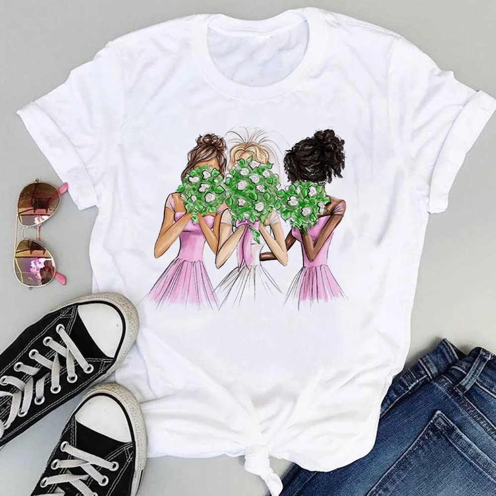 

Women t shirt Short Sleeve Girl Flower Fashion summer Clothing 2021 Print Tshirt Ladies Tee Top Graphic Casual Female T-shirt