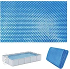 Прямоугольная круглая крышка для бассейна, крышка для сохранения тепла в бассейне, пузырьковое одеяло, теплоизоляция, пылезащитный чехол для бассейна