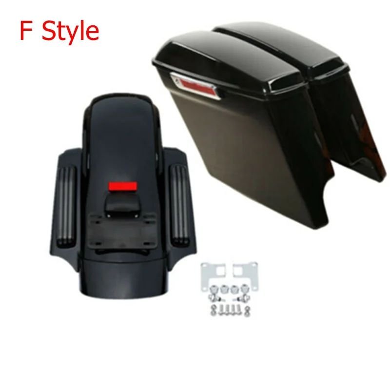 Мотоцикл " Расширенный седельная сумка CVO заднее крыло для Harley Touring Street Glide Road King Road Glide - Цвет: F Style