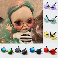 doll cool round eyeglasses colorful sunglasses for blyth exo doll 1pcs pet glasses fit 18 inch dolls toys accessories