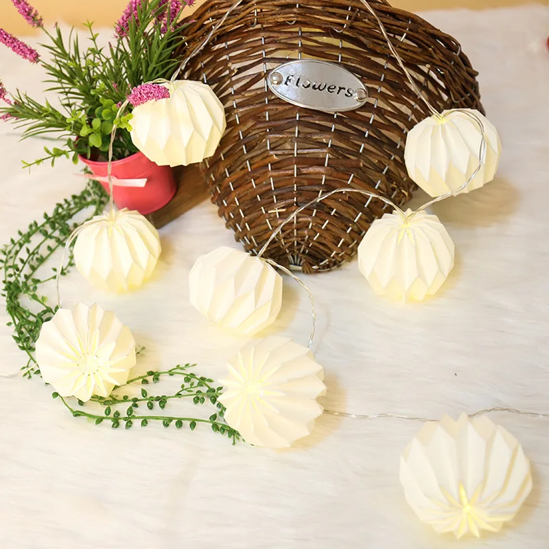 

Светодиодные цветные фонарики, гирлянда для помещений, рождественские бумажные фонари, декоративные фонарики «Ураган» на батарейках, новы...