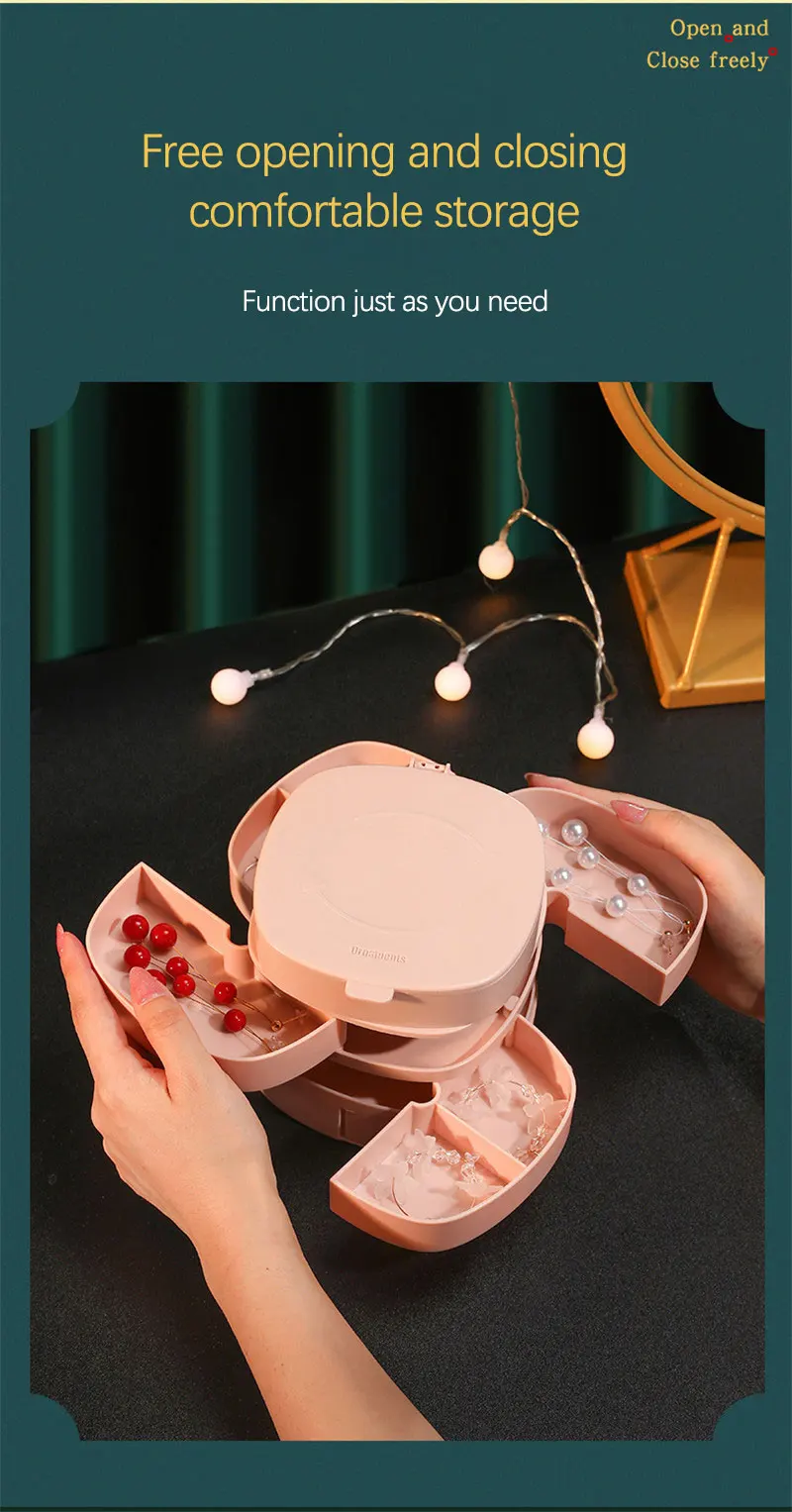 Girl Large Jewelry Box Complete Storage Manager Rotating New Space For Display Neat and nice | Украшения и аксессуары