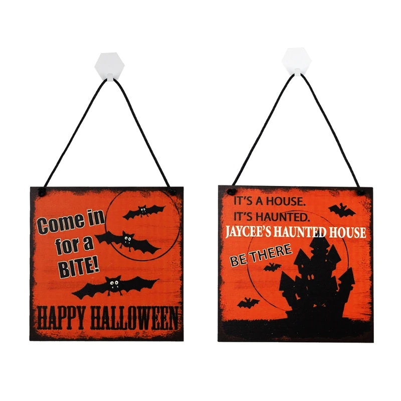 Настенный деревянный подвесной знак на Хэллоуин двор с привидениями украшение