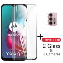 4-in-1 2.5D Tempered Glass For Motorola Moto G30 Glass For Moto G30 Screen Protector Camera Lens Film For Moto G100 G60 G50 G20
