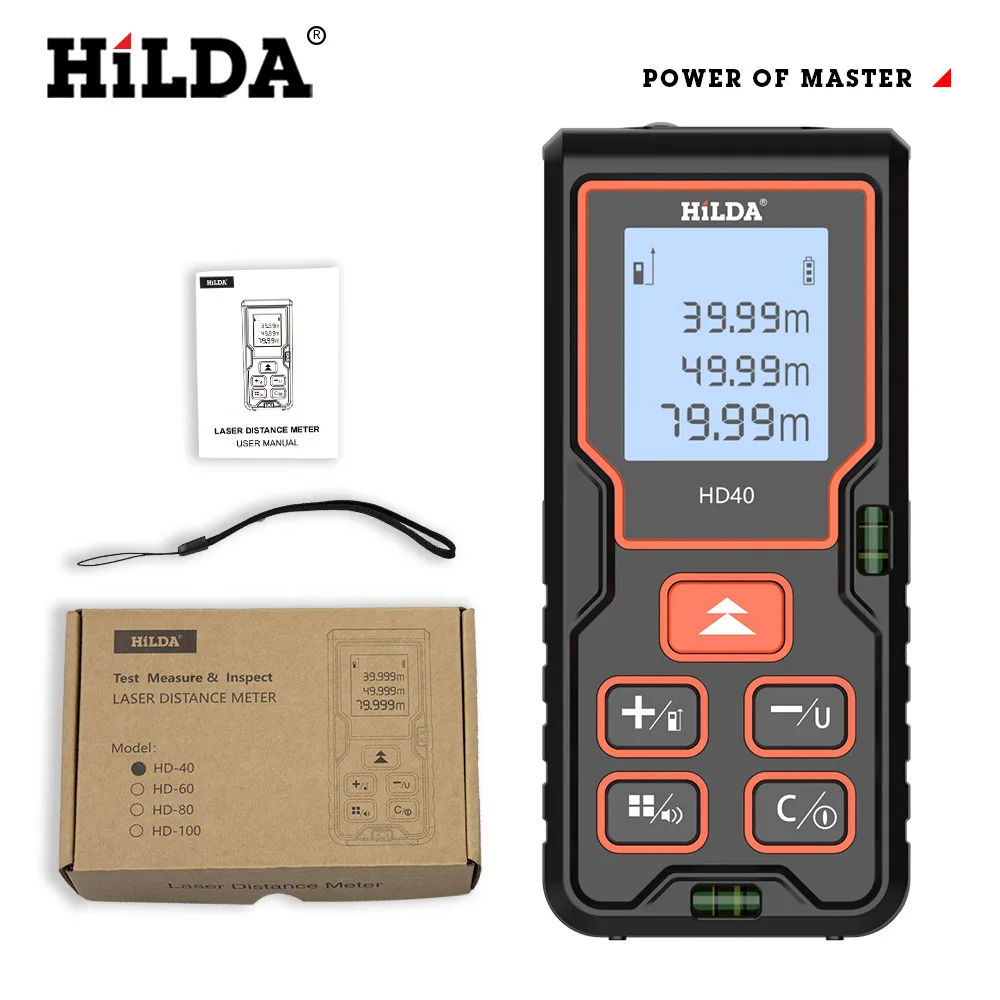 Лазерный дальномер 40 м 60 80 100 лазерный строительный измерительный прибор линейка
