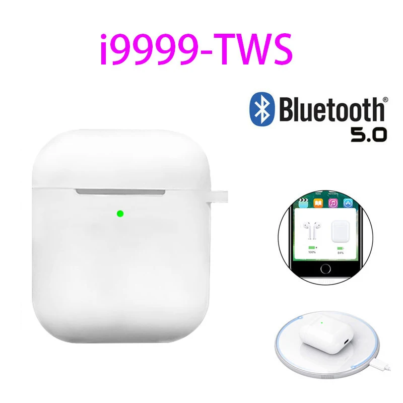 I9999 TWS 1:1 наушники вкладыши H1 Aire 2 Bluetooth мини беспроводные Aire2 гарнитура для IPhone Android