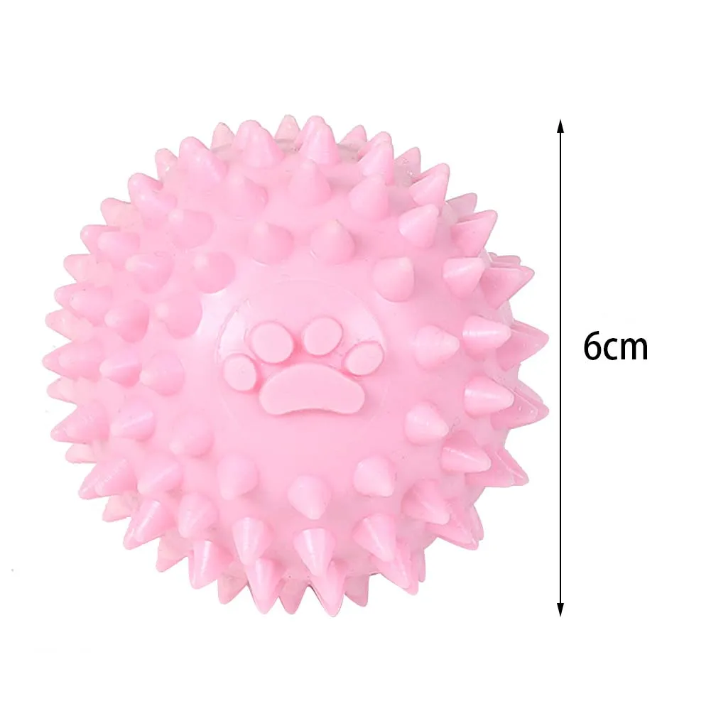 Собачий мячик игрушка для грызунок щетка прорезывания зубов мягкая резиновая