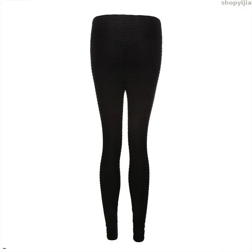 Женские штаны однотонные высокая талия тренировки целлюлита текстура леггинсы