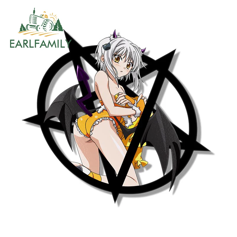 Earlfamily 13см х 12см для наклеек на автомобиль Koneko, персонализация солнцезащитной пленкой, милые аниме наклейки на мотоцикл и декорирование багажника виниловой оберткой.