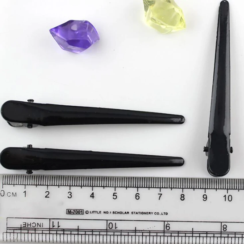

5PCS/Lot Black Duck Bill Clips 8cm Metal Alligator Curl Clips for Styling and Sectioning, Hair Clips Hairpins for Women Girls