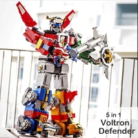 in stock 16057 voltron defender of the universe 5in1 changeable model building blocks bricks kids toys 2600pcs