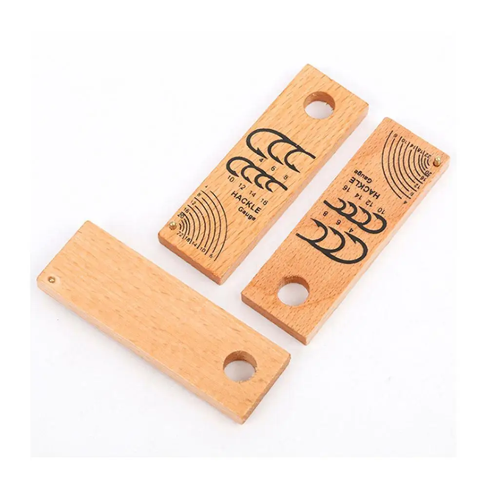 2 шт. деревянные мушек Плюмаж ДАТЧИК Инструмент Крючки линейка датчик 76*25 мм для Fly