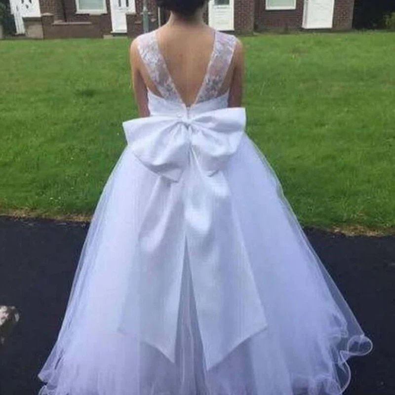 Свадебные Платья с цветочным узором для девочек ТРАПЕЦИЕВИДНОЕ праздничное