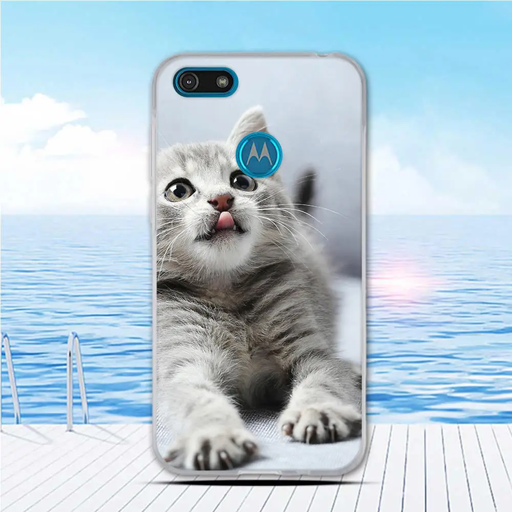 

For Motorola Moto E6 Play Case Cartoon Print For Moto E6 Play Silicone Case For Motorola E6 Play Cover 5.5 inch Funda Protection