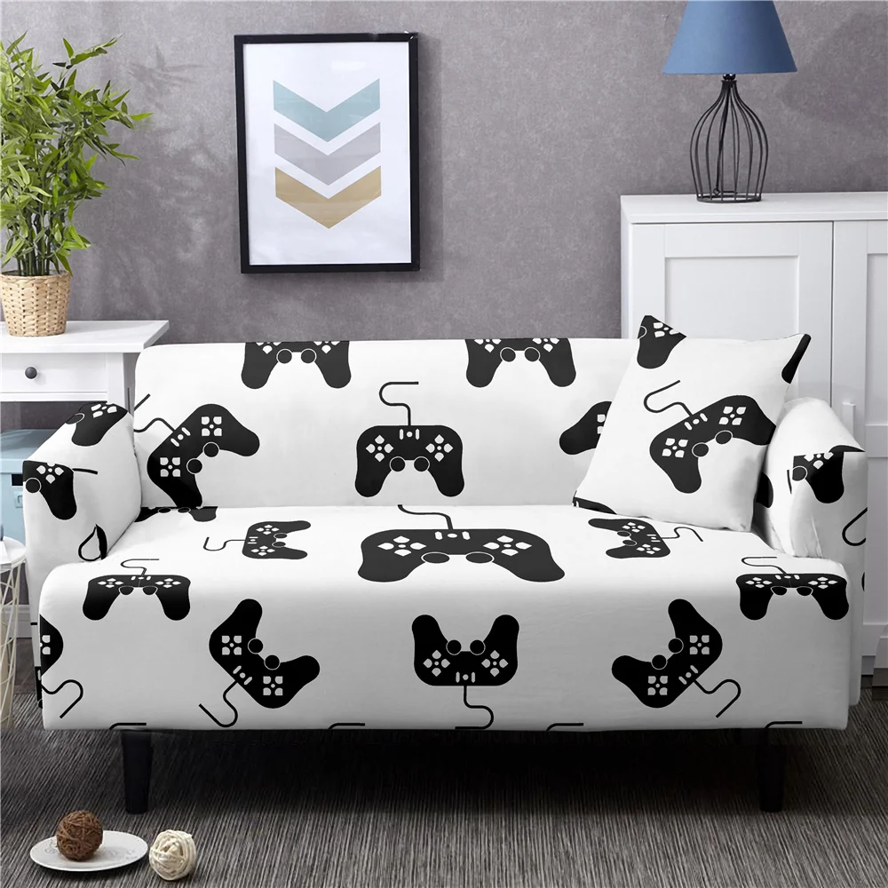 

New Elastic Gamepad Sofa Cover Stretch Couch Slipcover Living Room Sectional Case Sofa Furniture Protector 1/2/3/4 Seater