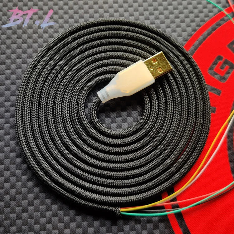 Гибкий кабель мыши созданный вручную из Паракорда магнитный щит мягкий Micro USB Type C