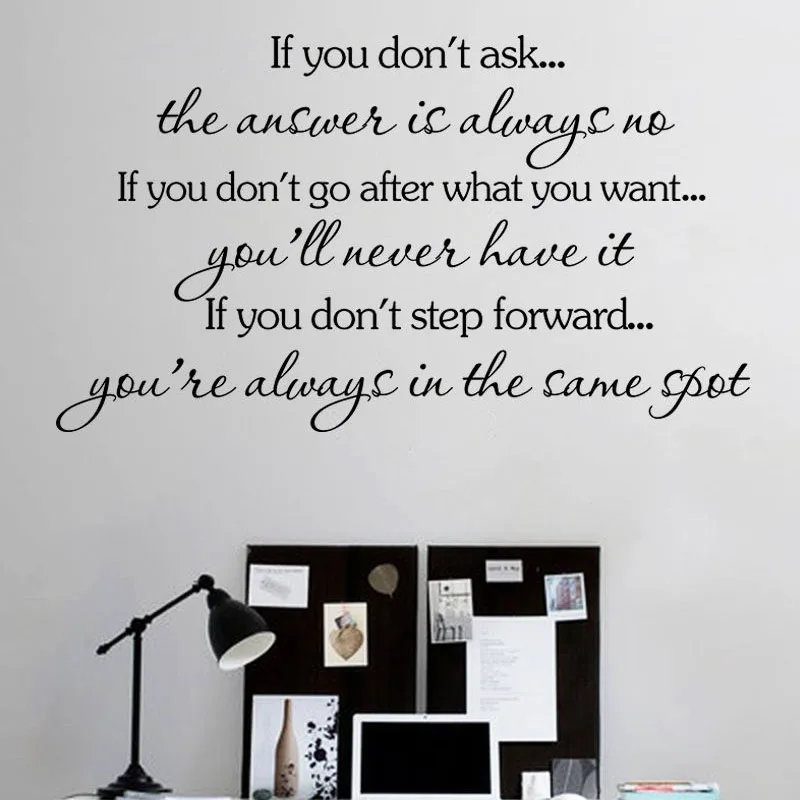 Если вы не спрашиваете английская настенная наклейка съемное искусство домашний