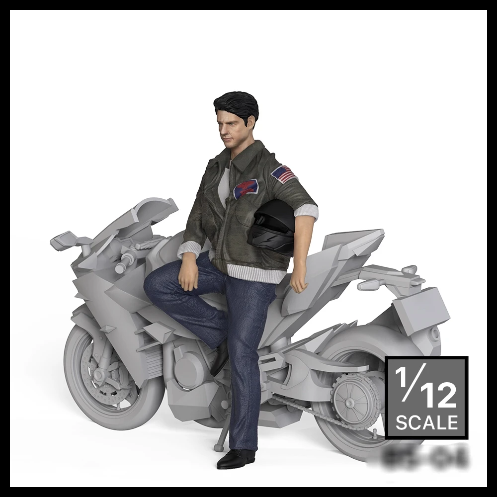 

1/12 Resin Model Figure GK，No motorcycle , Unassembled and unpainted kit