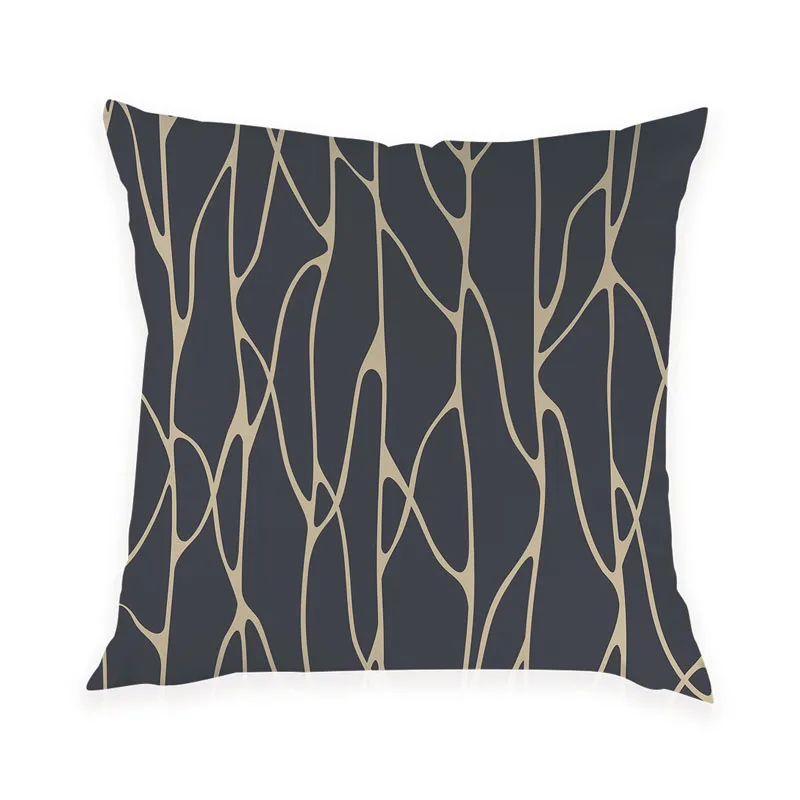 Чехол для подушки с Северными мотивами полосатая осенне-зимняя наволочка