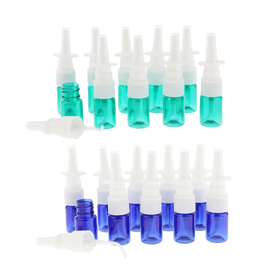 Пустая бутылочка для Назального спрея пустая из янтарного стекла с мелким