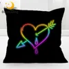 BlessLiving I Love You Cushion Cover Hearts Pillow Case Psychedelic Neon Decorative Throw Pillow Cover Colorful Kussenhoes 1