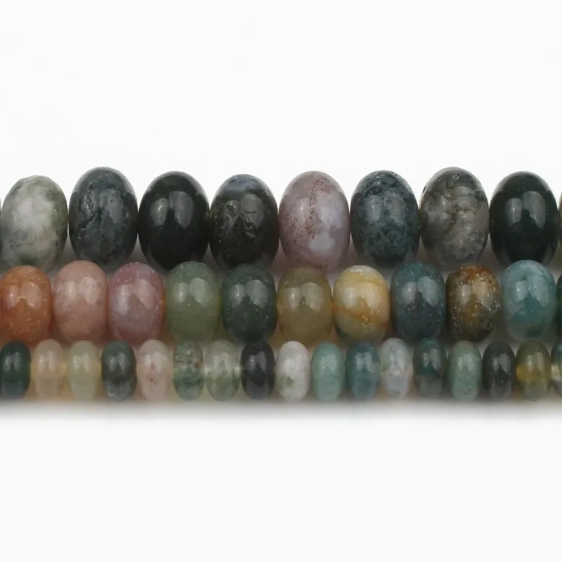 4 6 8 мм натуральный индийский агат бусинки из камня Рондель черный кварц яшма