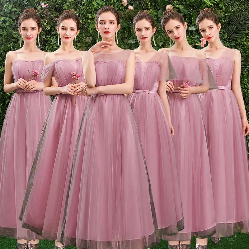 Элегантное свадебное платье для гостей женское большие размеры розовое подружки